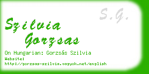 szilvia gorzsas business card
